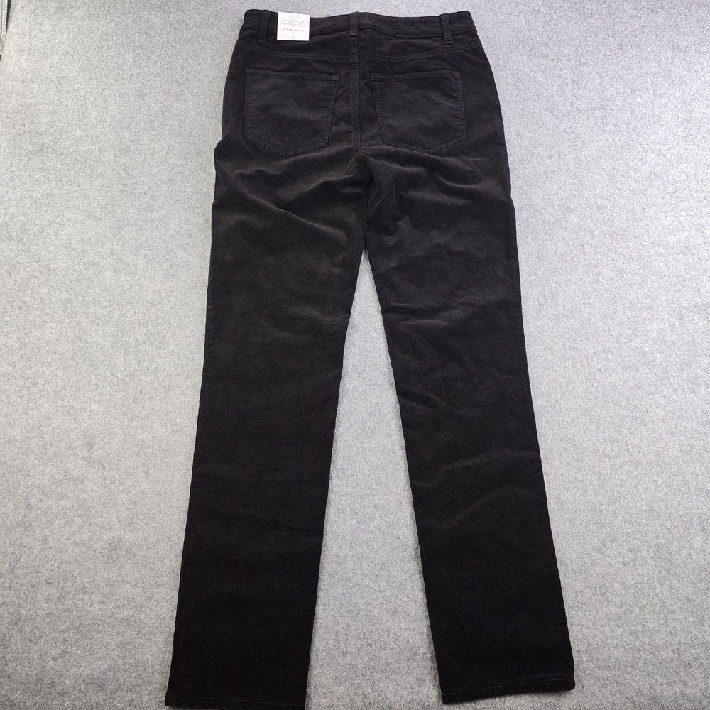 Talbots Straight Leg Corduroy Pants Women's 2 Black High Waist Slim NWT - Picture 10 of 12